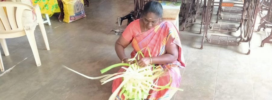 Gandhi Madhi Palm Leaf beneficiary